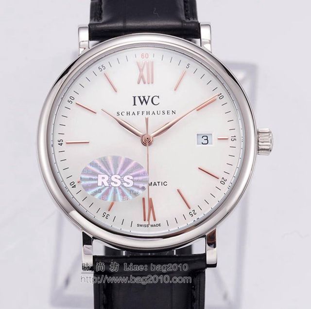 IWC手錶RSS匠心之作 日曆字體顯示 全自動機械男表 簡約款萬國表 萬國高端男士腕表  hds1509